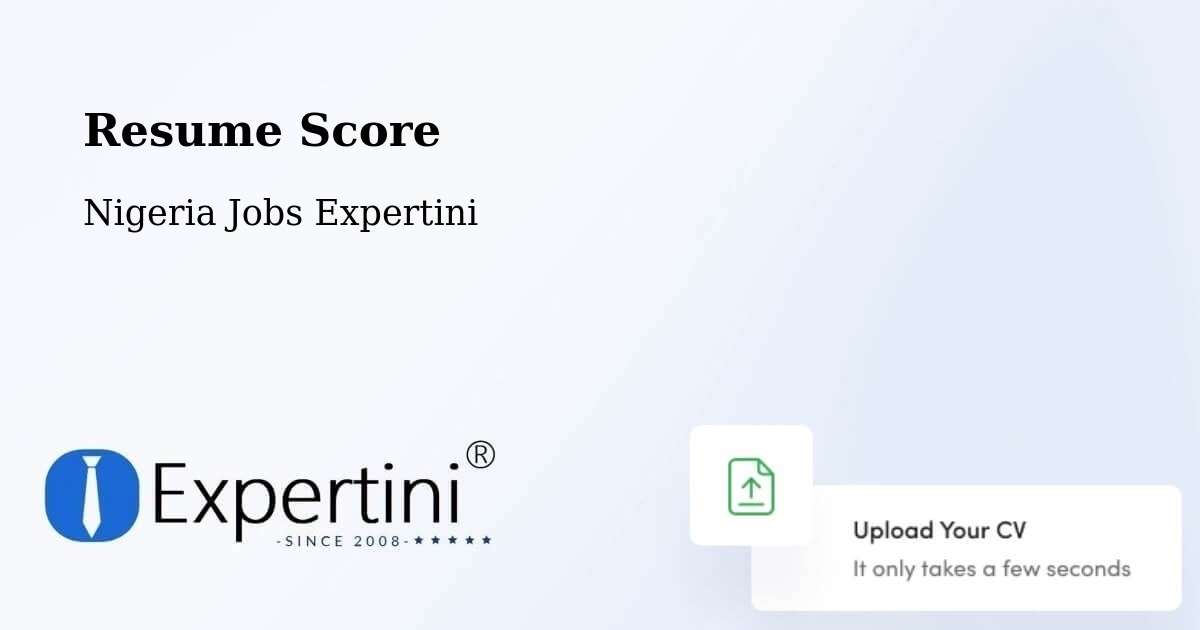 Resume Score & Job Description Match Tool – Ikem - Nigeria Jobs Expertini